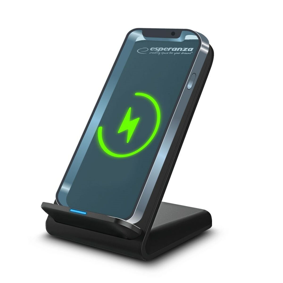 Wireless Charger with Mobile Holder Esperanza EZC101 Black-2
