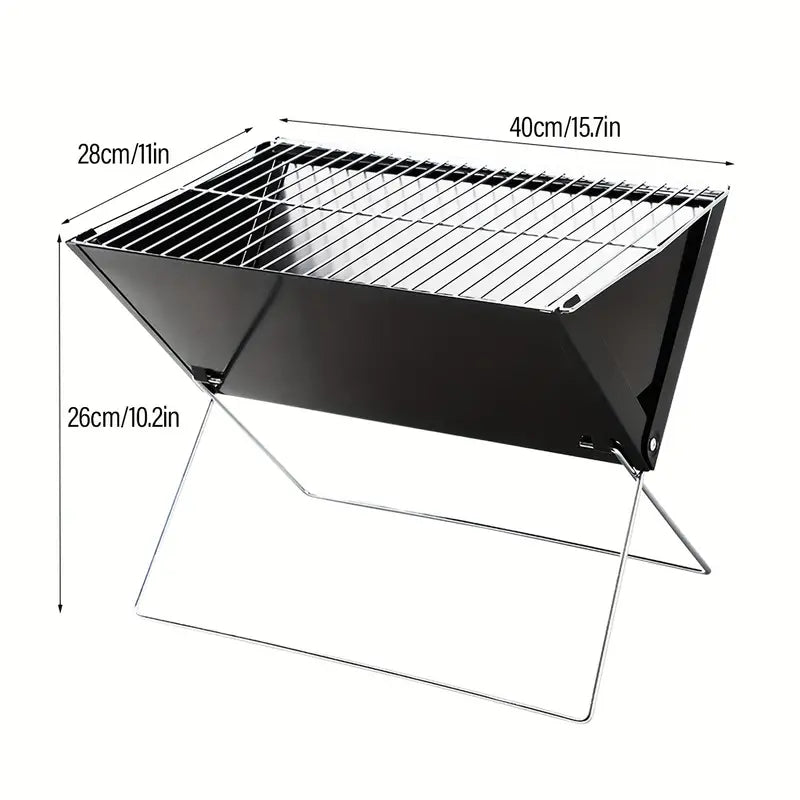 Portable Foldable BBQ Grill for Family Outdoor Use