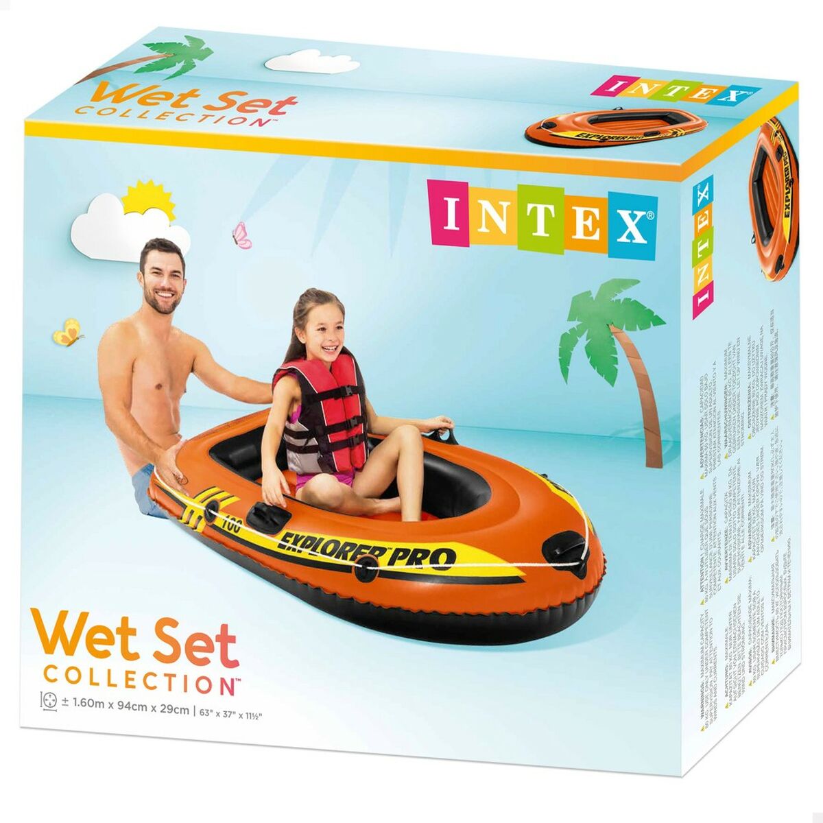 Inflatable Boat Intex Explorer Pro 100 3 Units 160 x 29 x 94 cm-1