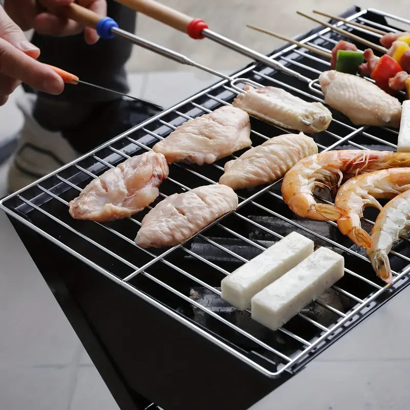 Portable Foldable BBQ Grill for Family Outdoor Use