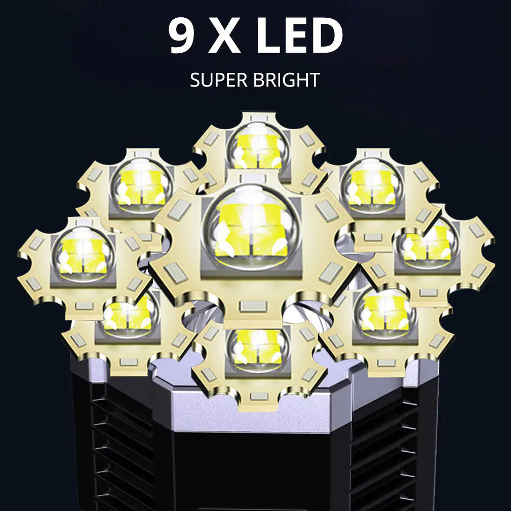 Portable USB Rechargeable Multi-function Flashlight