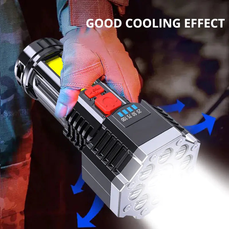 Portable USB Rechargeable Multi-function Flashlight