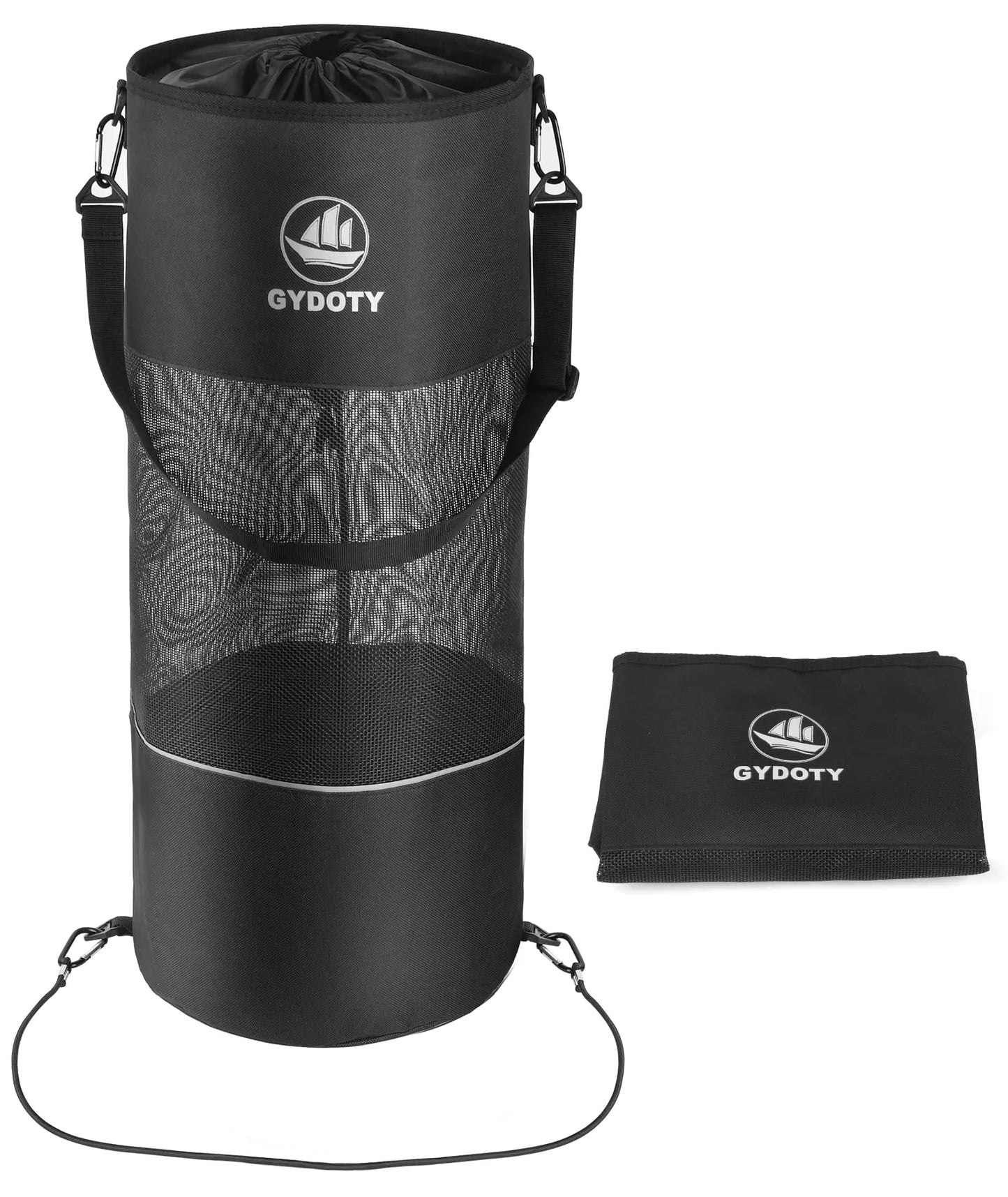 Gydoty Boat Trash Bag Can - Boat Accessories Boat Owner Gifts for Men Boating Must Haves Reusable Mesh Boat Garbage Container(BlackNo Zipper)