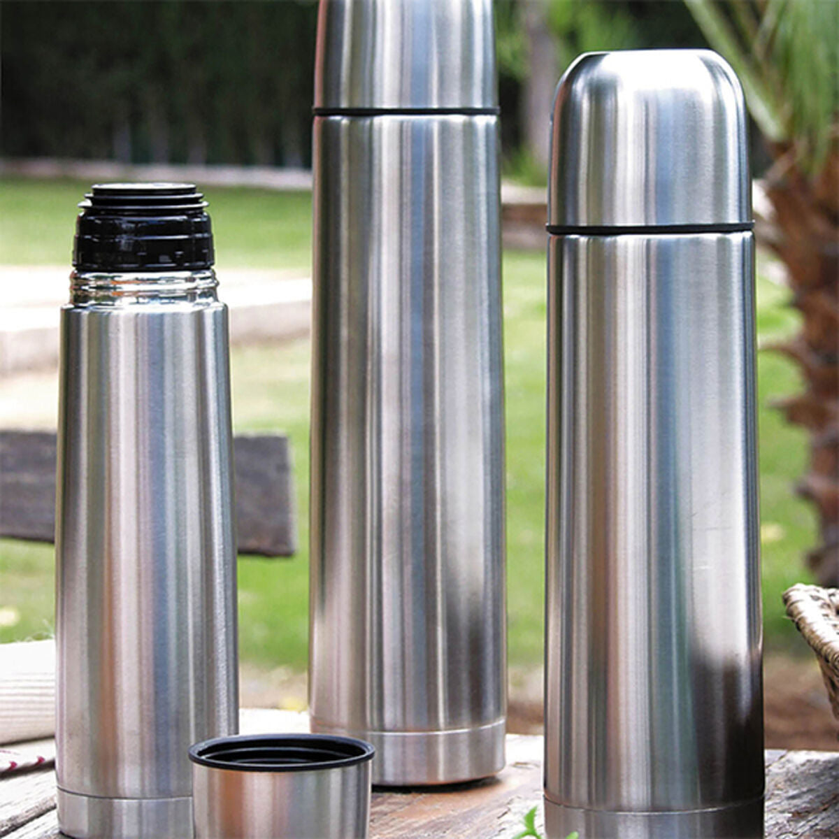 Travel thermos flask Quid Stainless steel 1 L-3