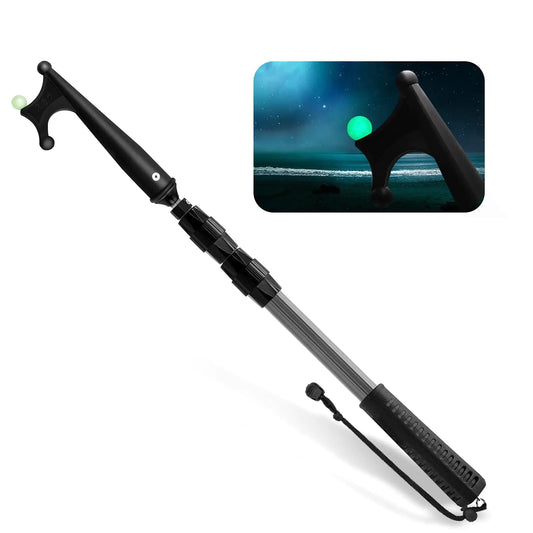 SANLIKE Boat Hooks for Docking The Boat Hook Pole Floating Boating Accessories Pontoon Boat Push PoleLightweight Aluminum Durable Docking Sticks for Boats with Luminous Bead