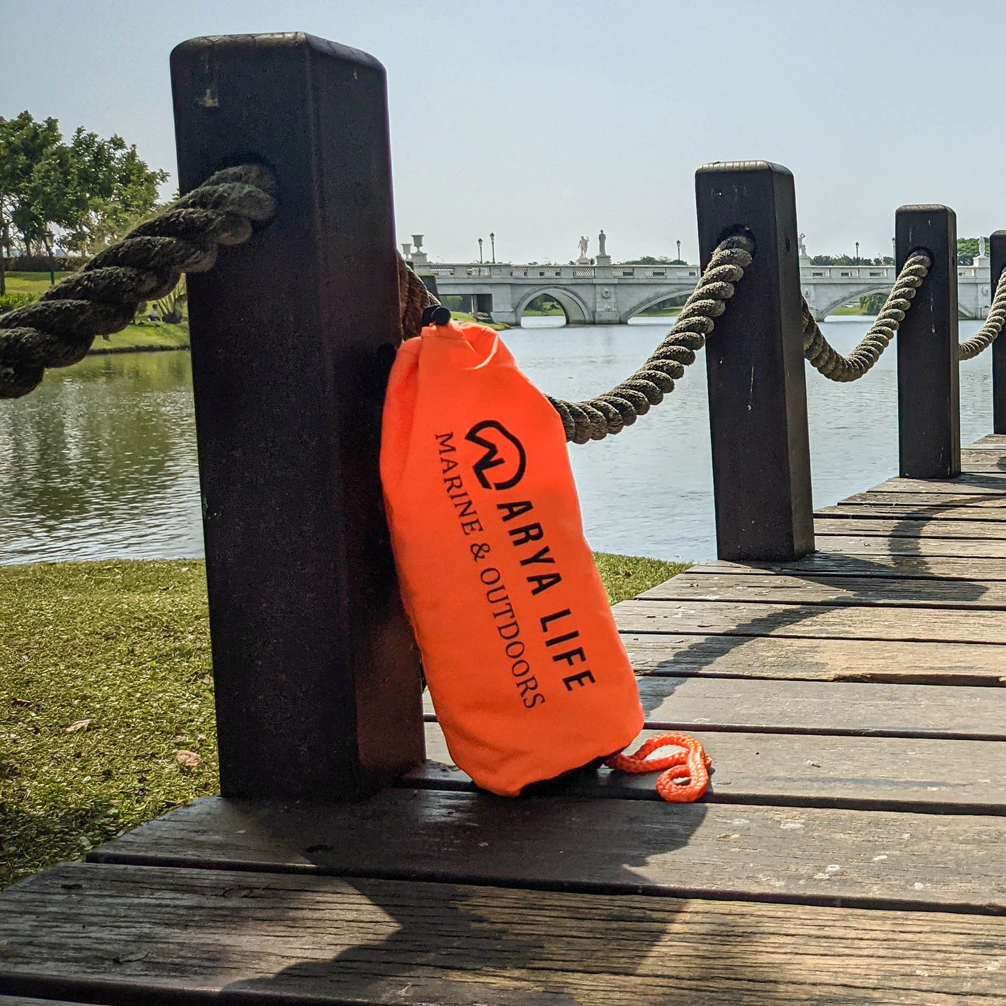 Arya Life Throw Rope Rescue Bag with 70ft of Marine Rope 
