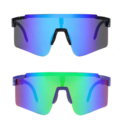 NICBOOY Sports Fan Sunglasses 2 Pairs of Oversized Sports Youth Baseball Sunglasses Sports Sunglasses With UV400 Protection (C5+C12)